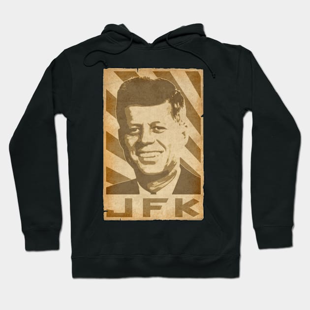 JFK Retro Propaganda Hoodie by Nerd_art